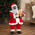 Northlight Lighted and Animated Musical African American Santa Christmas Decoration - 32"