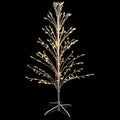 Northlight 4' White Lighted Christmas Cascade Twig Tree Outdoor Decoration - Clear Lights