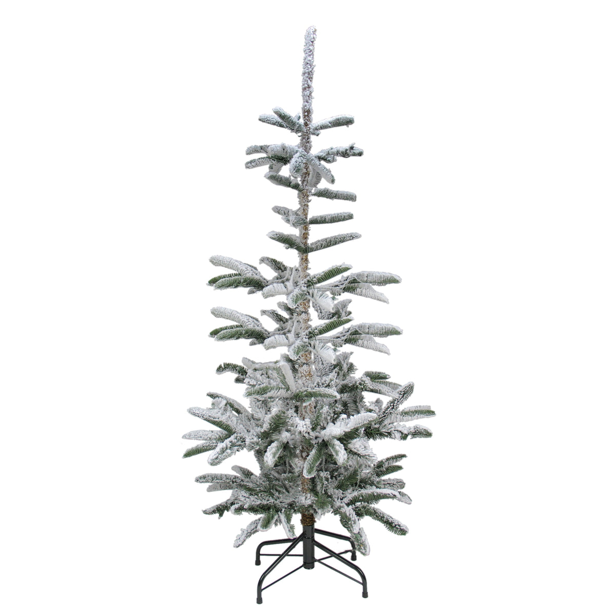 Northlight Real Touch™️ Slim Flocked Nordmann Fir Artificial Christmas Tree - 6.5' - Unlit