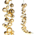 RAZ Imports 4' Gold Large Ball Ornament Shatterproof Christmas Garland