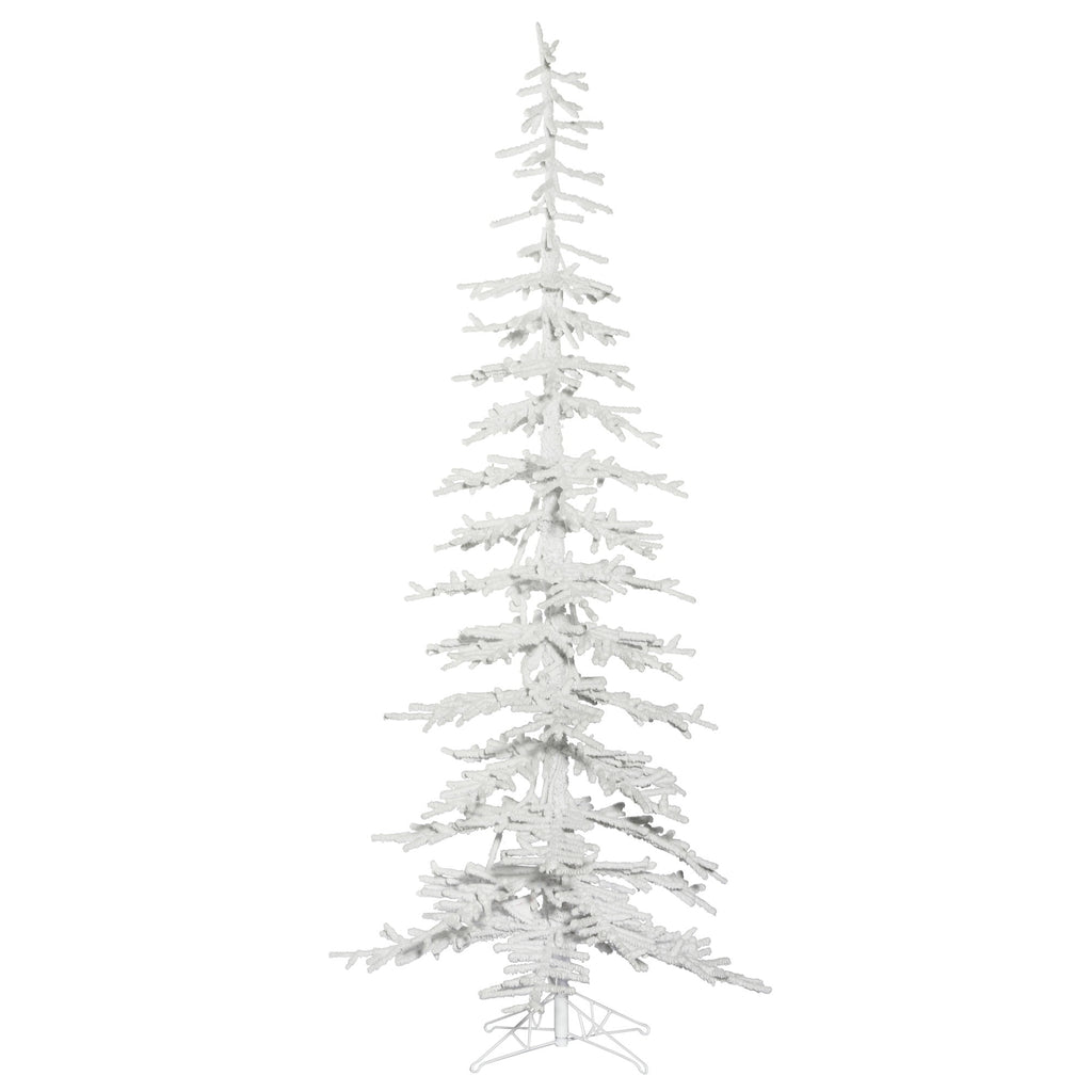 Vickerman 6' x 26" Flocked Kuna Pine Artificial Christmas Tree, Unlit