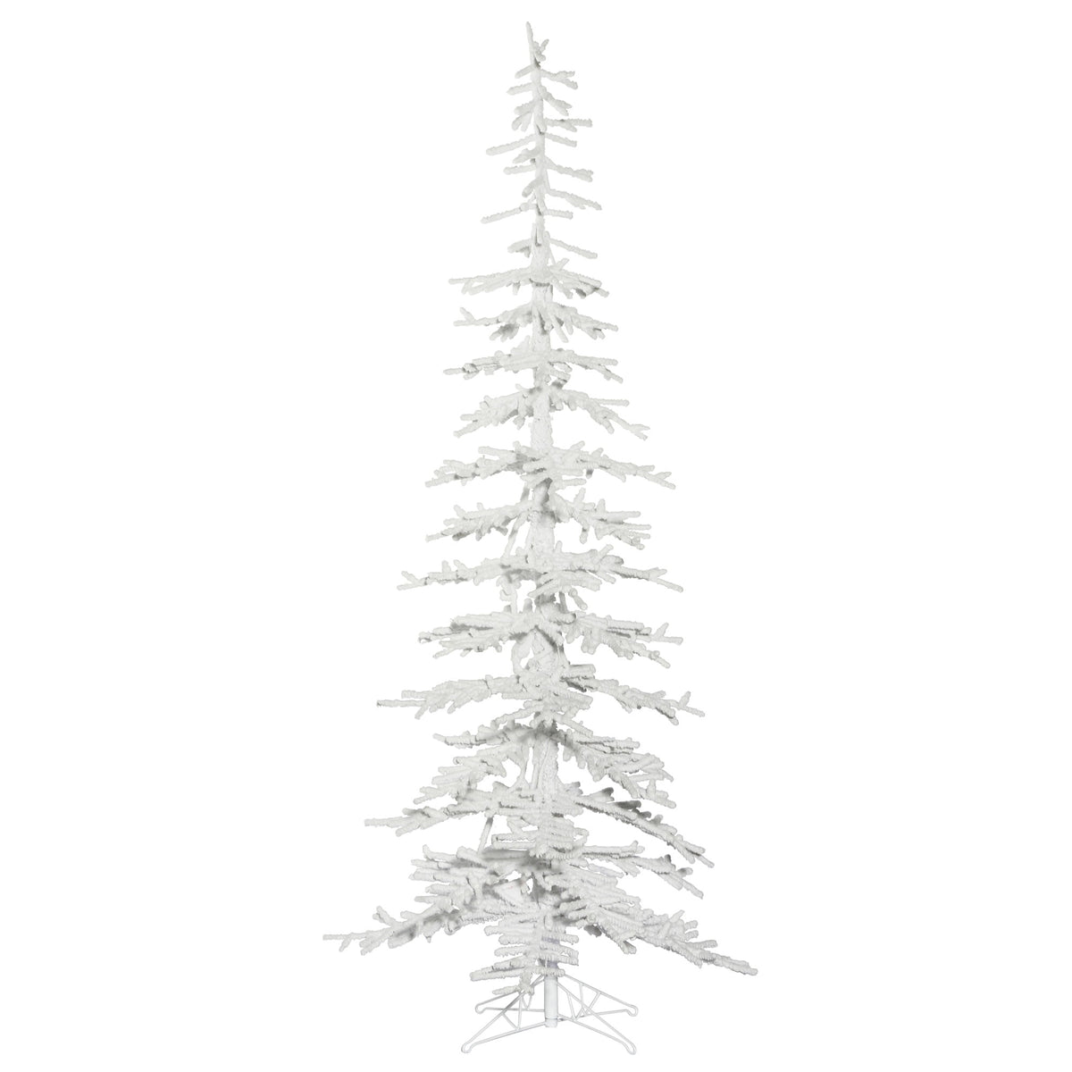 Vickerman 6' x 26" Flocked Kuna Pine Artificial Christmas Tree, Unlit