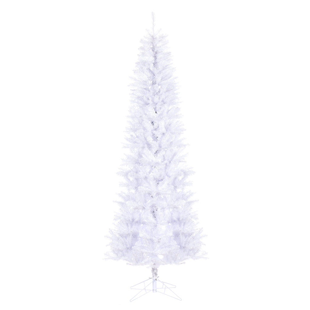 Vickerman 9.5' White Salem Pencil Pine Artificial Christmas Tree, Unlit