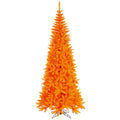 Vickerman 9' Orange Fir Slim Artificial Christmas Tree, Unlit