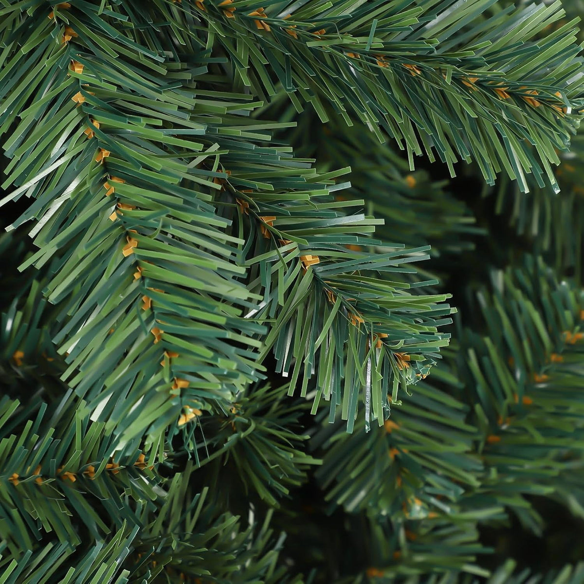 7.5ft Full PE Branch Artificial Spruce Christmas Tree, Hinged Sections Foldable Metal Base Holiday Decor