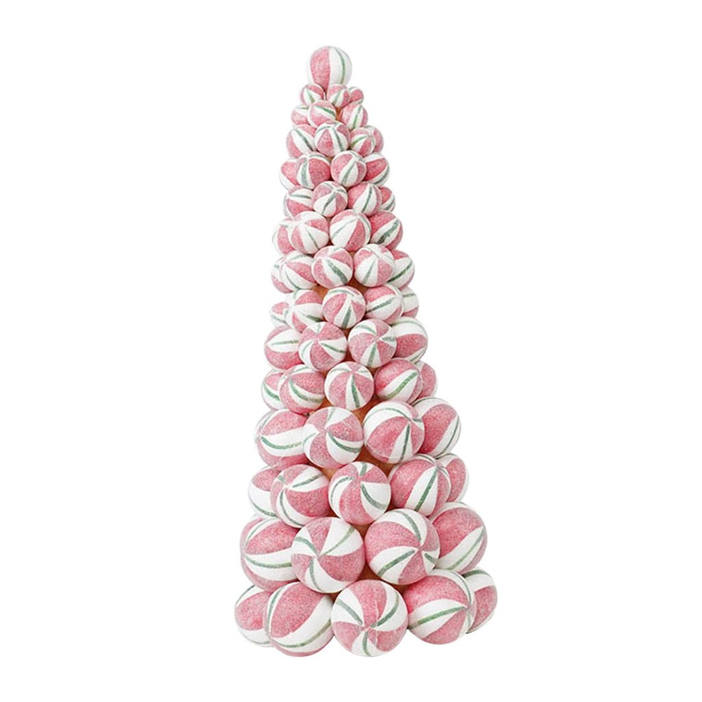 CUTICATE Christmas Ball Tree Christmas Decorations Collection Table Decor Tabletop Xmas Tree Christmas Balls Ornament for Home Holiday Pink White