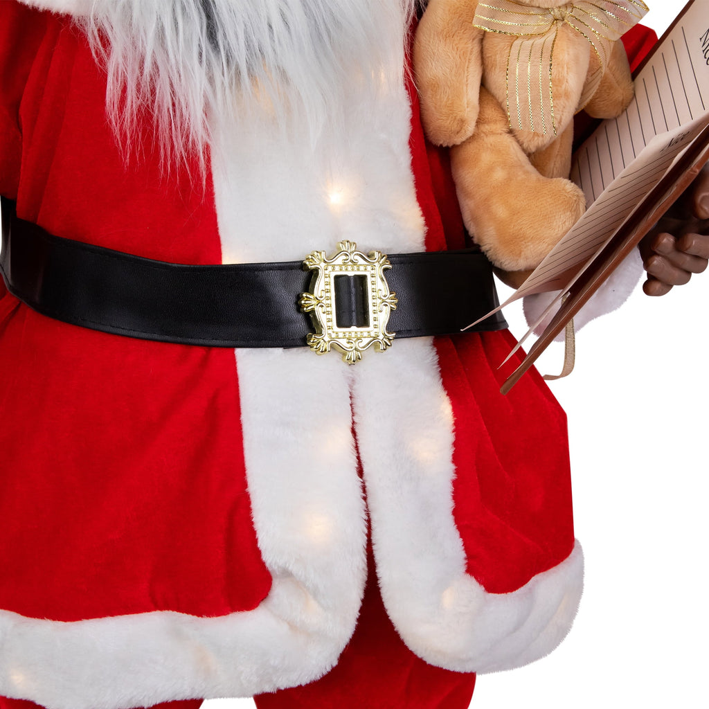 Northlight Lighted and Animated Musical African American Santa Christmas Decoration - 32"