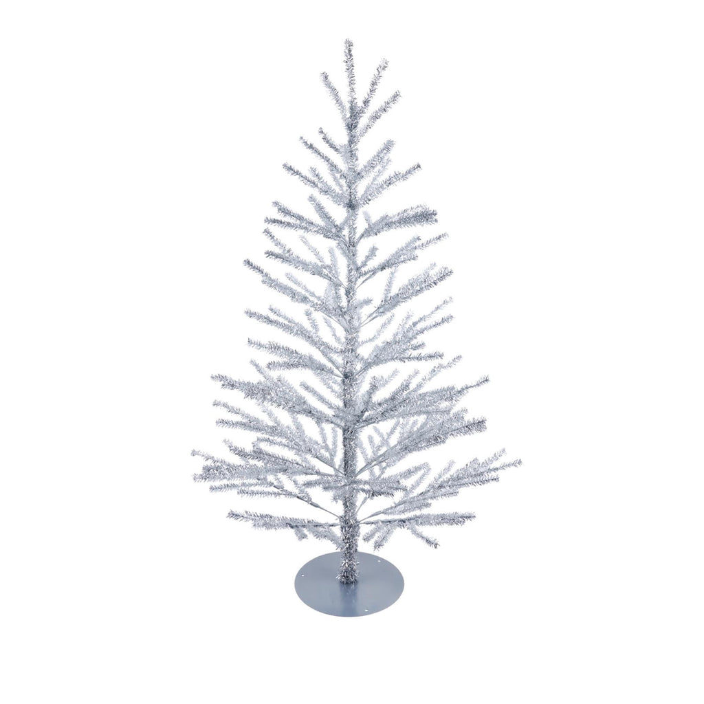 Christmas Decorations Tree, Pre-Lit Green Cypress Artificial Christmas Tree with 100 Warm White LED Lights, Fire Retardant, Easy Setup with Metal Stand, Ideal for Home, Office or Party Decor, 4FT