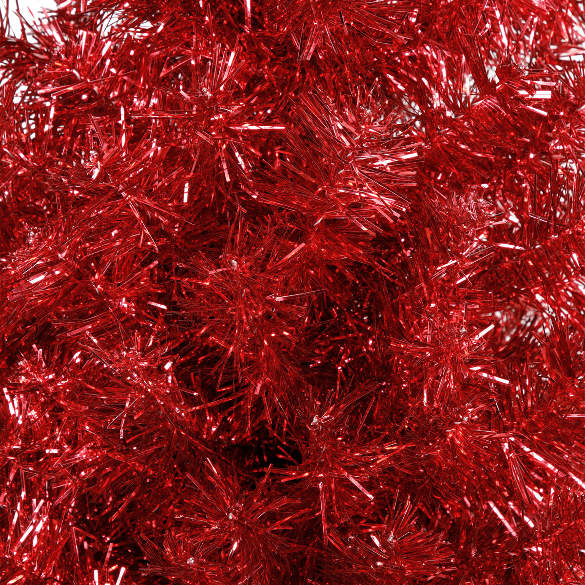 Northlight 6' Unlit Artificial Christmas Tree Pencil Red Tinsel