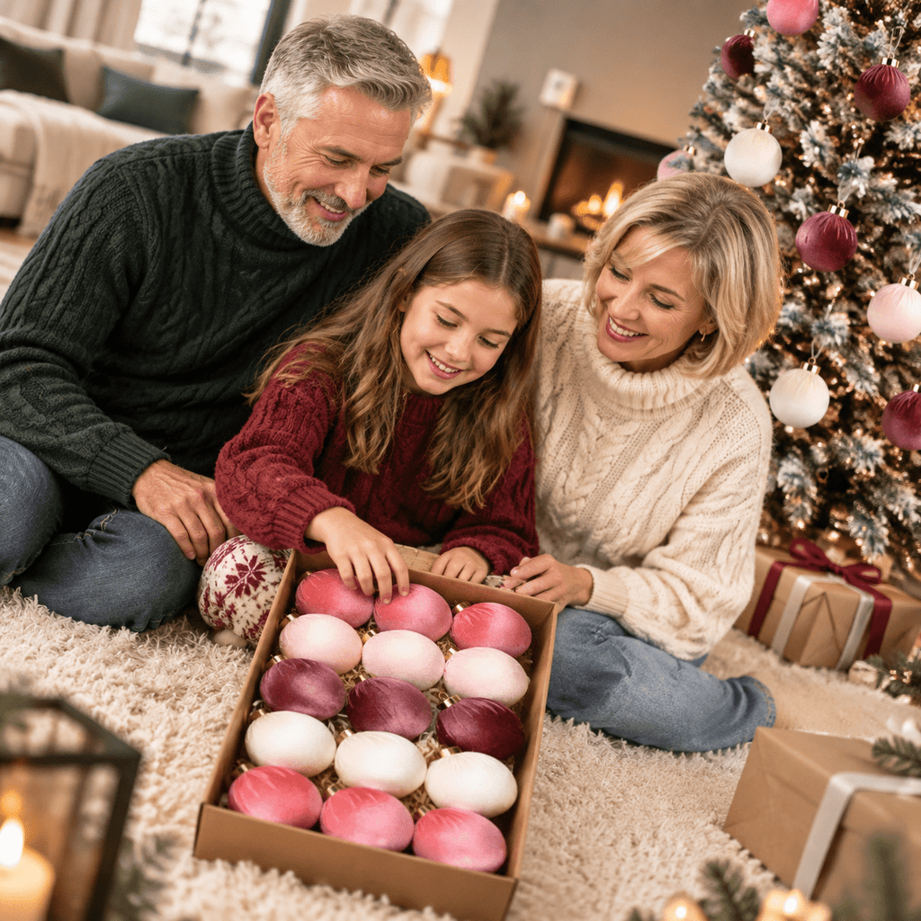 Christmas Ornaments Balls For Tree - 15pink & Teal Shatterproof Xmas Decorations Multicolor Beige 80mm 3.15inch