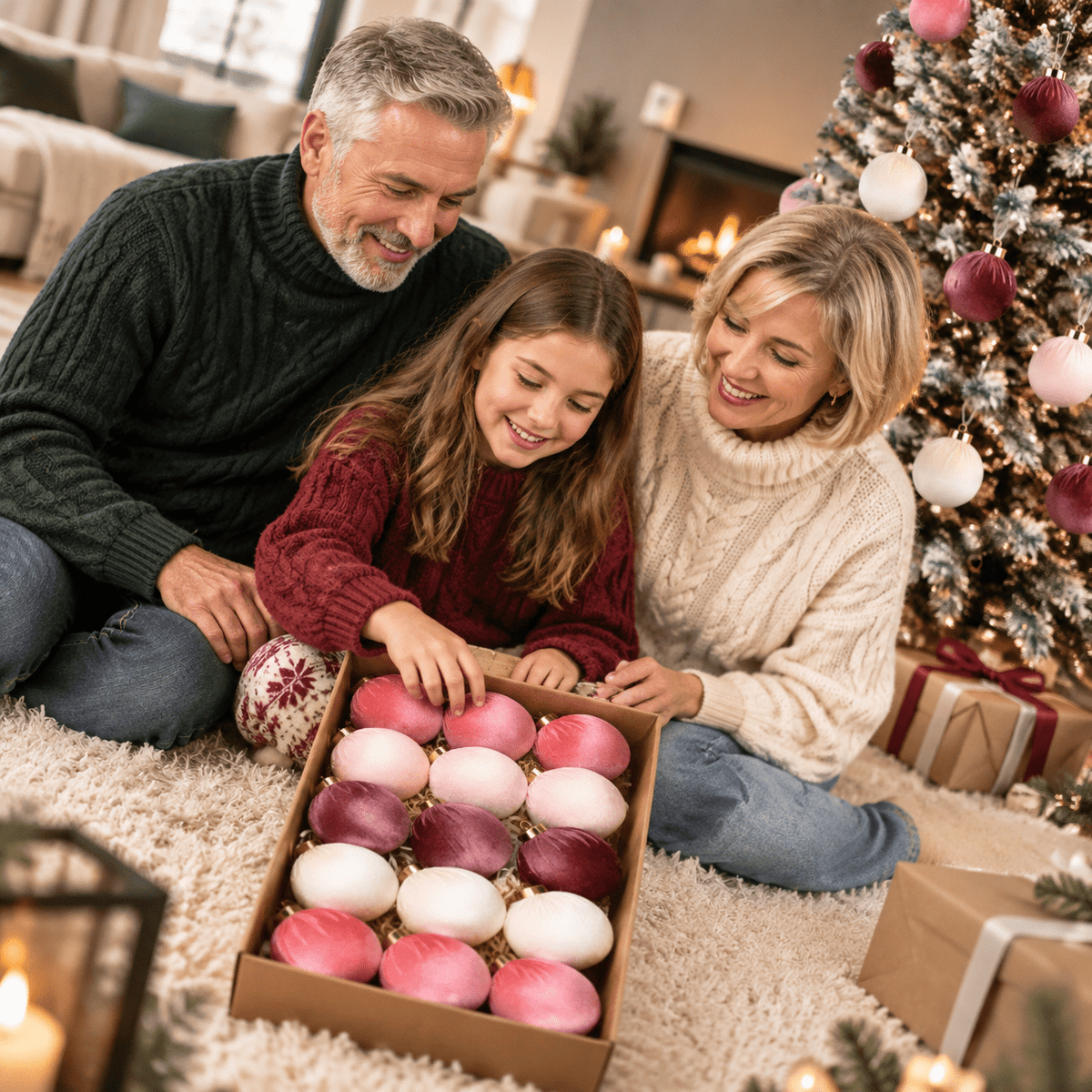 Christmas Ornaments Balls For Tree - 15pink & Teal Shatterproof Xmas Decorations Multicolor Beige 80mm 3.15inch
