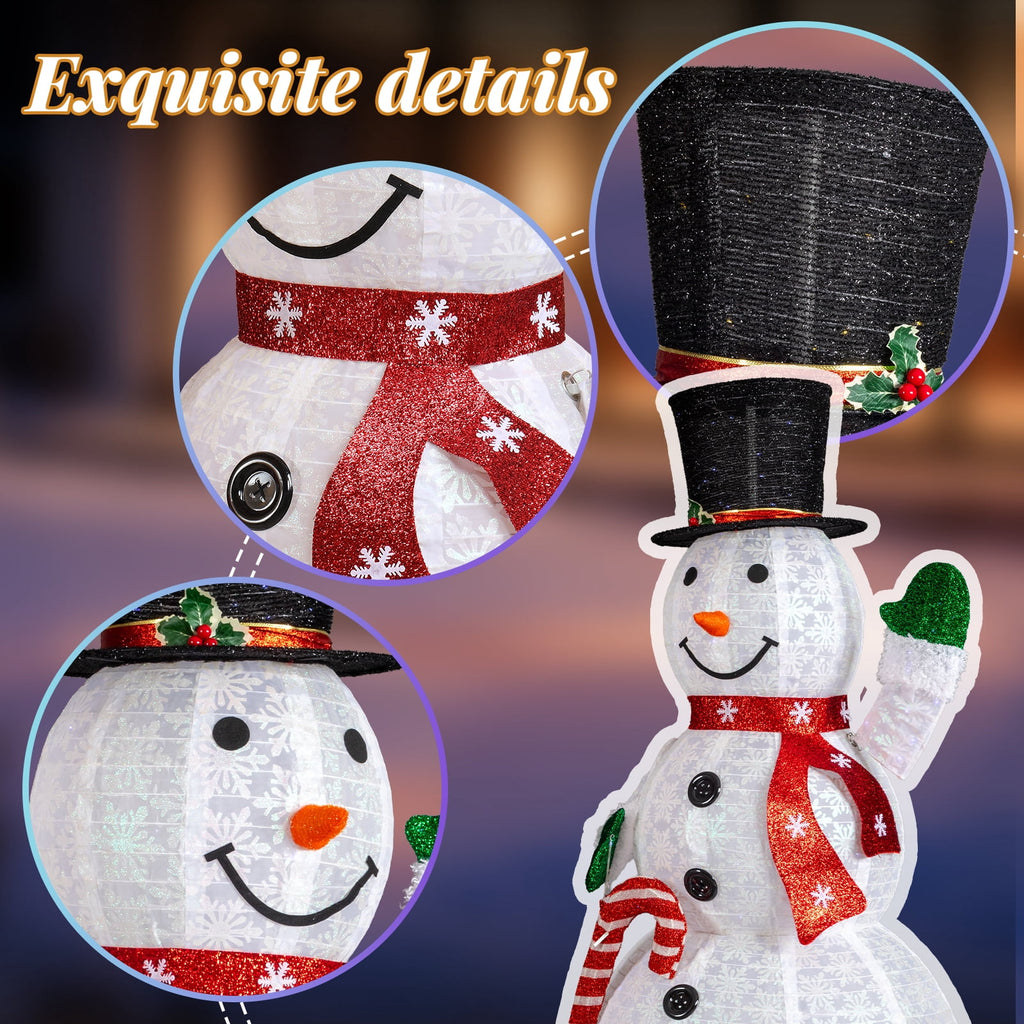 UBesGoo Top Hat Christmas Outdoor Decoration Outdoor Snowman 6FT Christmas Decorations for Home Indoor Lawn Yard