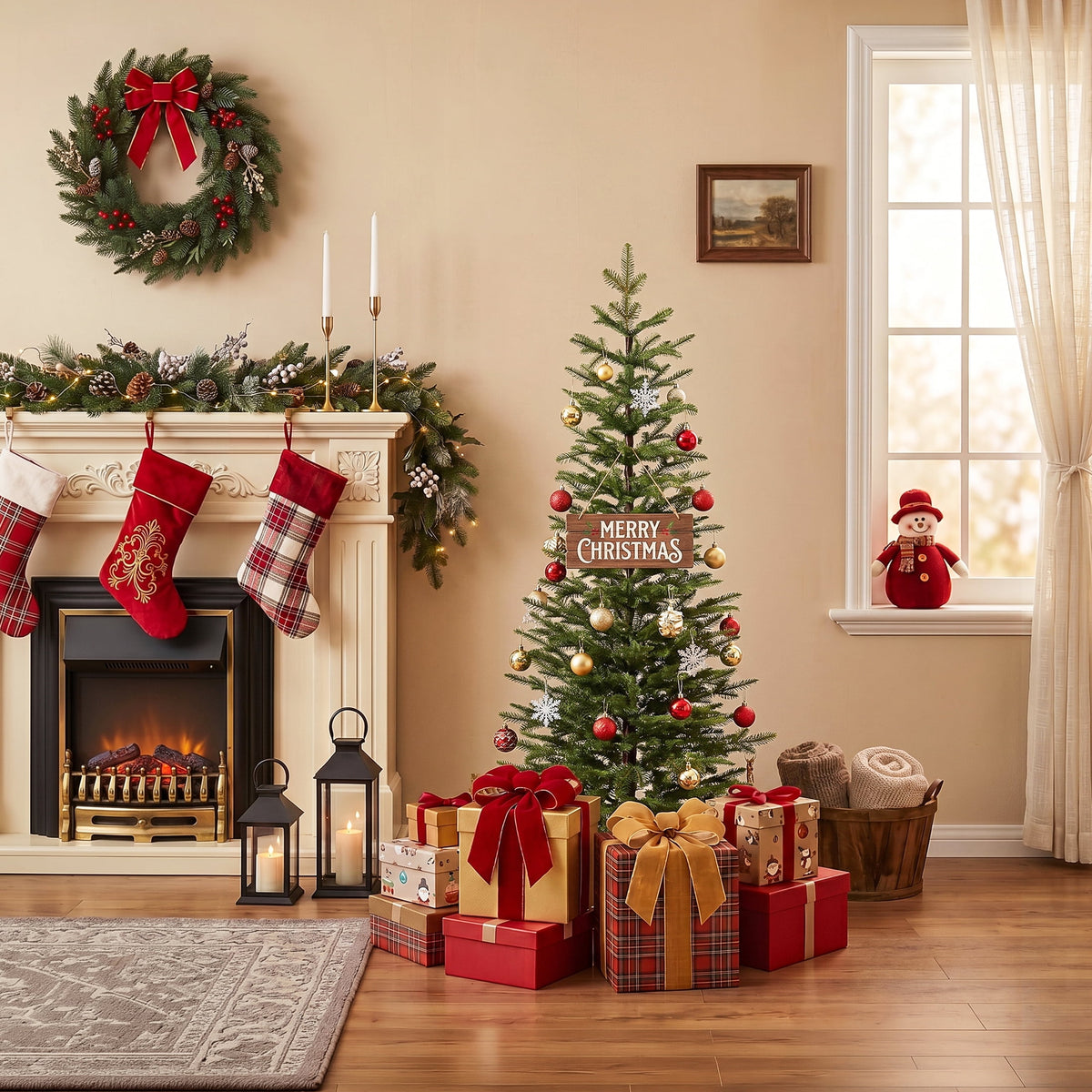 DR.Planzen 7ft Pencil Christmas Tree, 1961 Tips PE Realistic Unlit Artificial Slim Christmas Tree with Metal Stand - Holiday Indoor Decoration for Apartment Entryway Corner Office