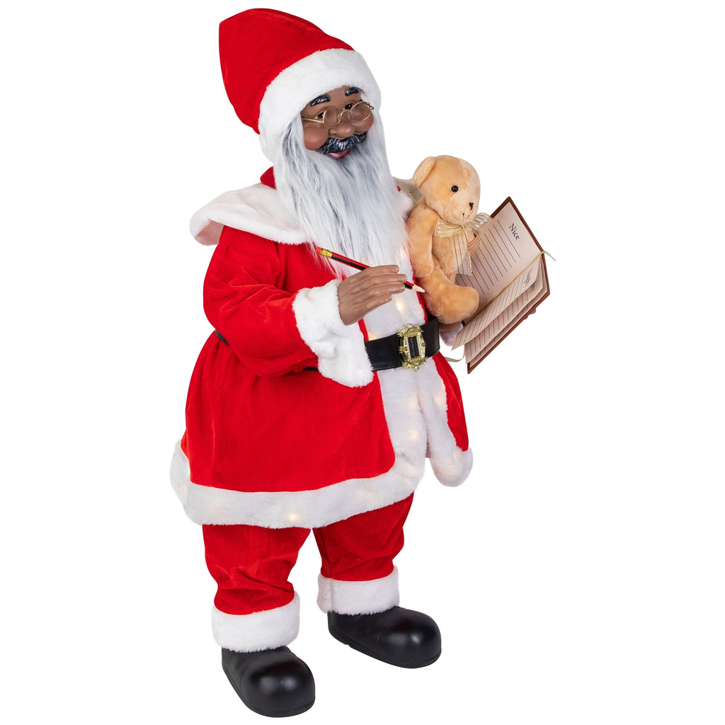 Northlight Lighted and Animated Musical African American Santa Christmas Decoration - 32"
