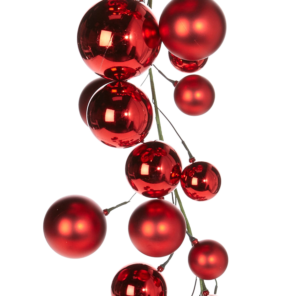 RAZ Imports 4' Gold Large Ball Ornament Shatterproof Christmas Garland