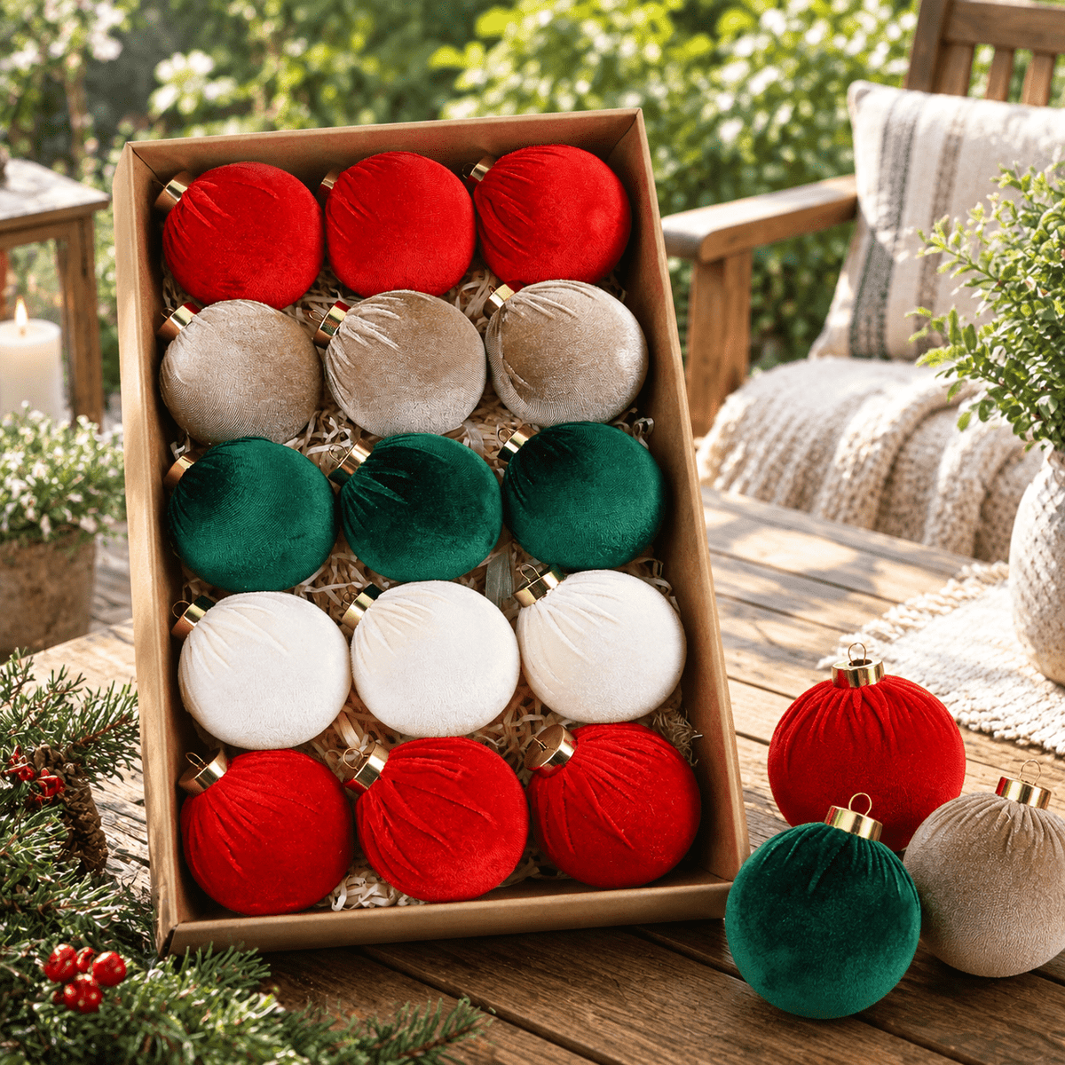 Christmas Ornaments Balls For Tree - 15pink & Teal Shatterproof Xmas Decorations Multicolor Beige 80mm 3.15inch