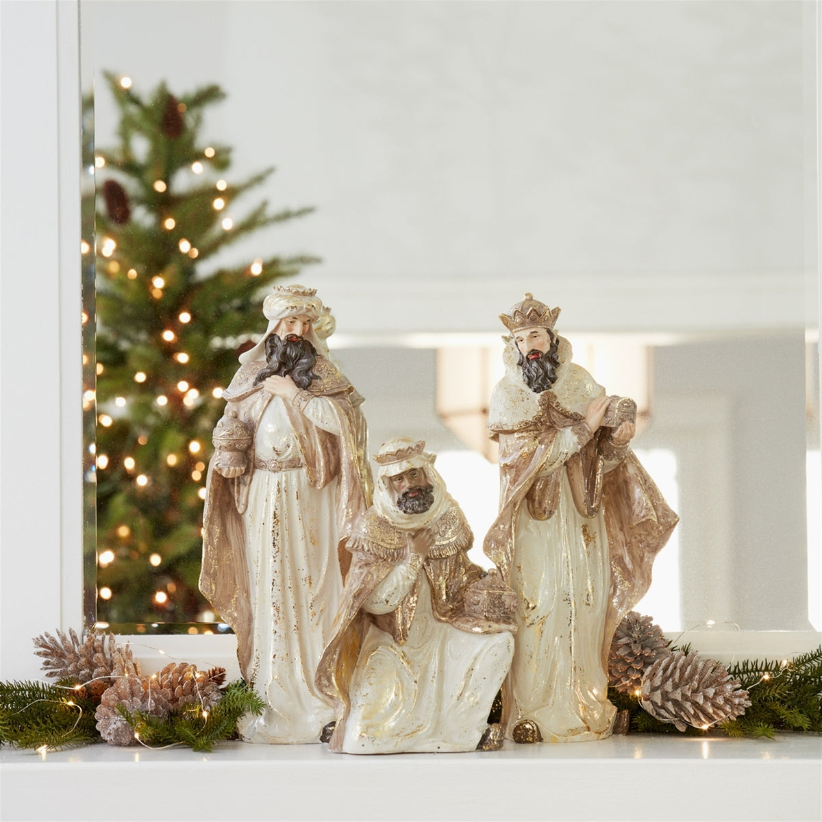 Christmas Decor Wisemen (Set Of 3) 13"H - 19"H Resin