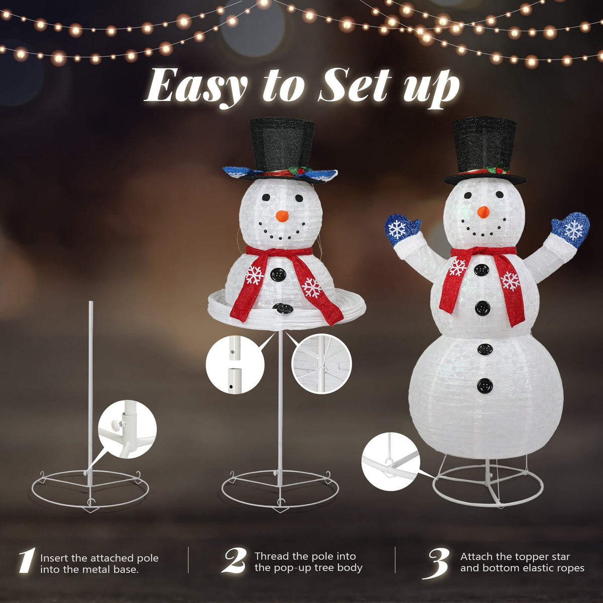 UBesGoo Top Hat Christmas Outdoor Decoration Outdoor Snowman 6FT Christmas Decorations for Home Indoor Lawn Yard
