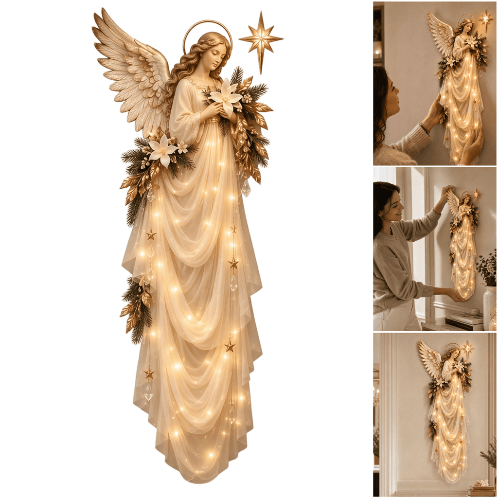 5Pcs Christmas Stair Banister Decoration Lighted Santa Snow Scene Garland for Stair Railing Indoor Holiday Home Ornament