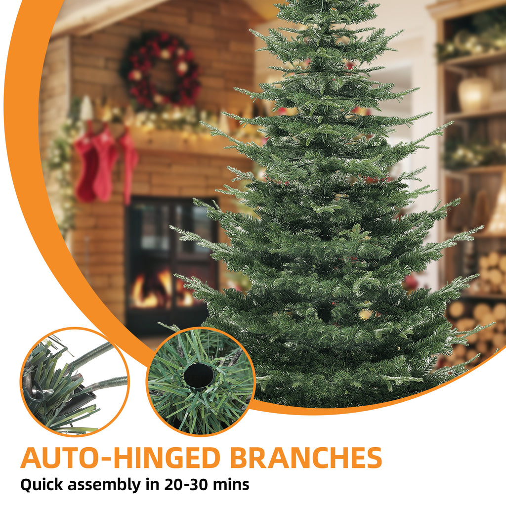 Uforic 6.5ft Pre-Lit Aspen Fir Artificial Christmas Tree with 900 Branch Tips and 500 Lights