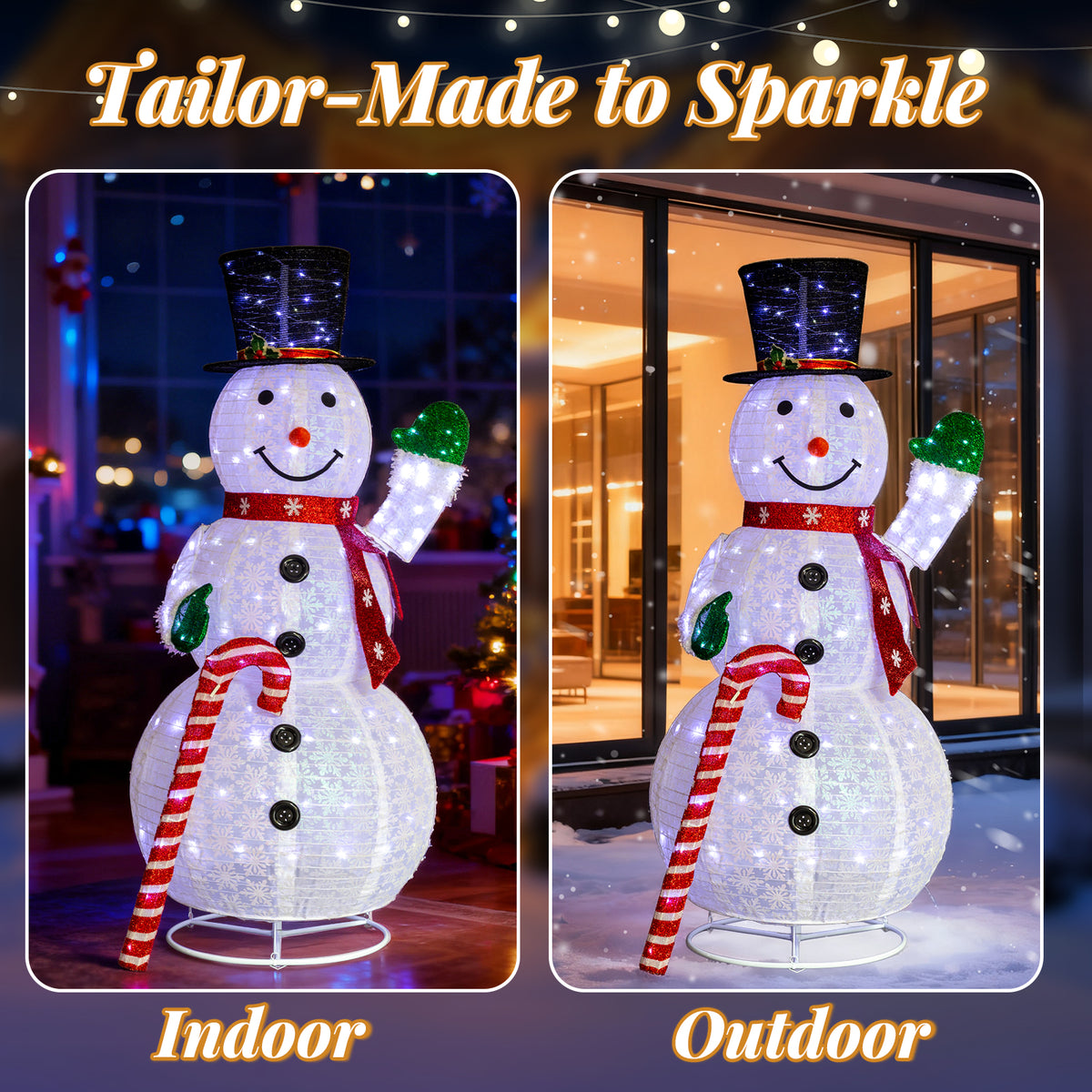 UBesGoo Top Hat Christmas Outdoor Decoration Outdoor Snowman 6FT Christmas Decorations for Home Indoor Lawn Yard