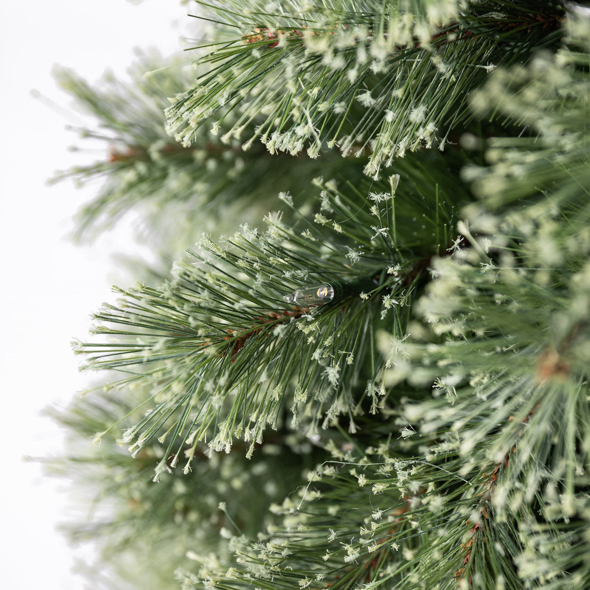 7' Pre-Lit Shelton Cashmere Pencil Fir Green Artificial Christmas Tree with 300 Warm White LED Lights and Stand, by Holiday Time