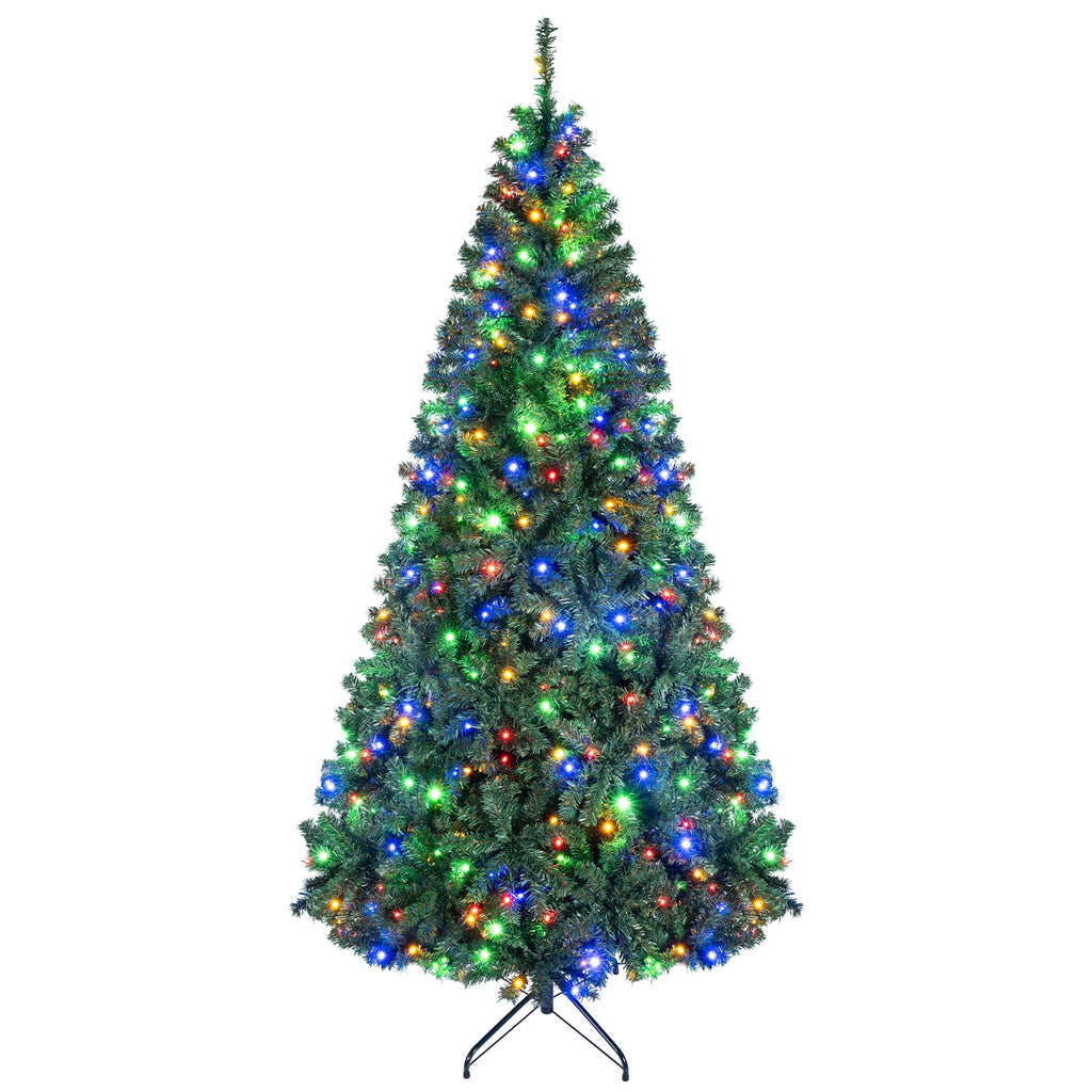 Costway 6Ft Pre-Lit Artificial Christmas Tree Hinged 350 LED Lights